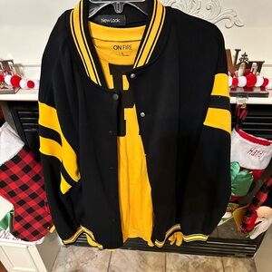 Black and Yellow Varsity Jacket